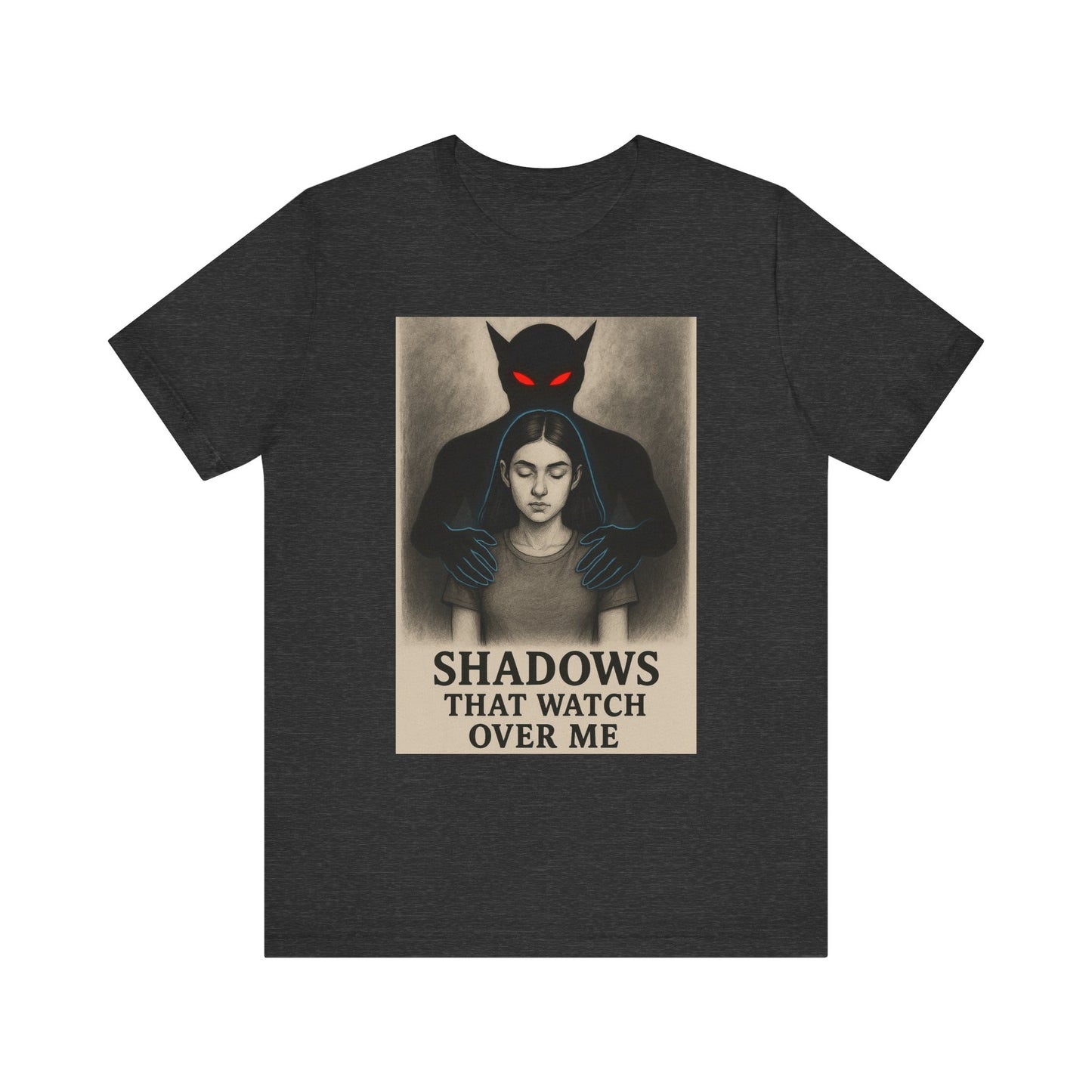 Dark Fantasy Unisex Tee - Shadows That Watch, Protector Shirt, Gothic T-Shirt, Statement Tee, Edgy Wear