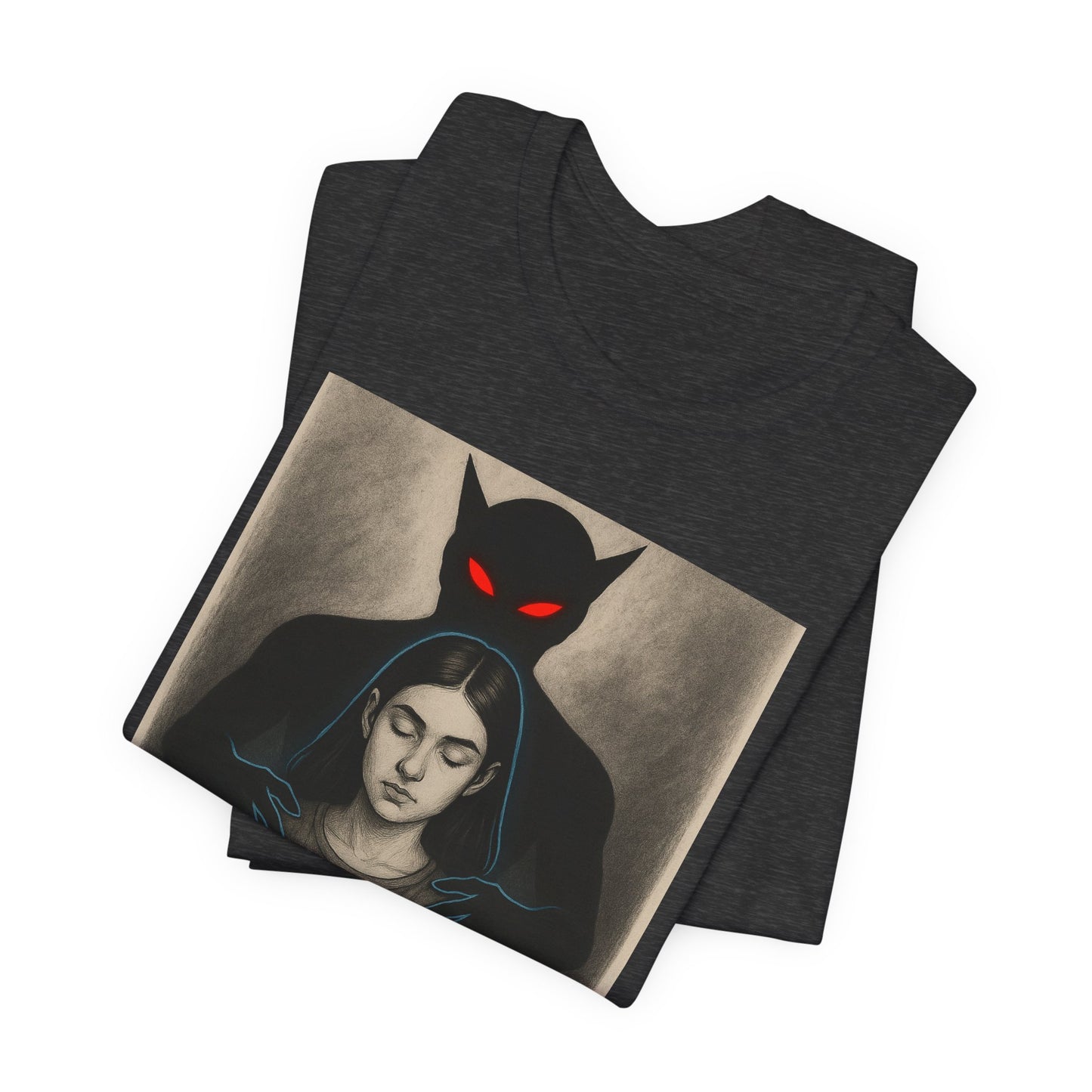 Dark Fantasy Unisex Tee - Shadows That Watch, Protector Shirt, Gothic T-Shirt, Statement Tee, Edgy Wear