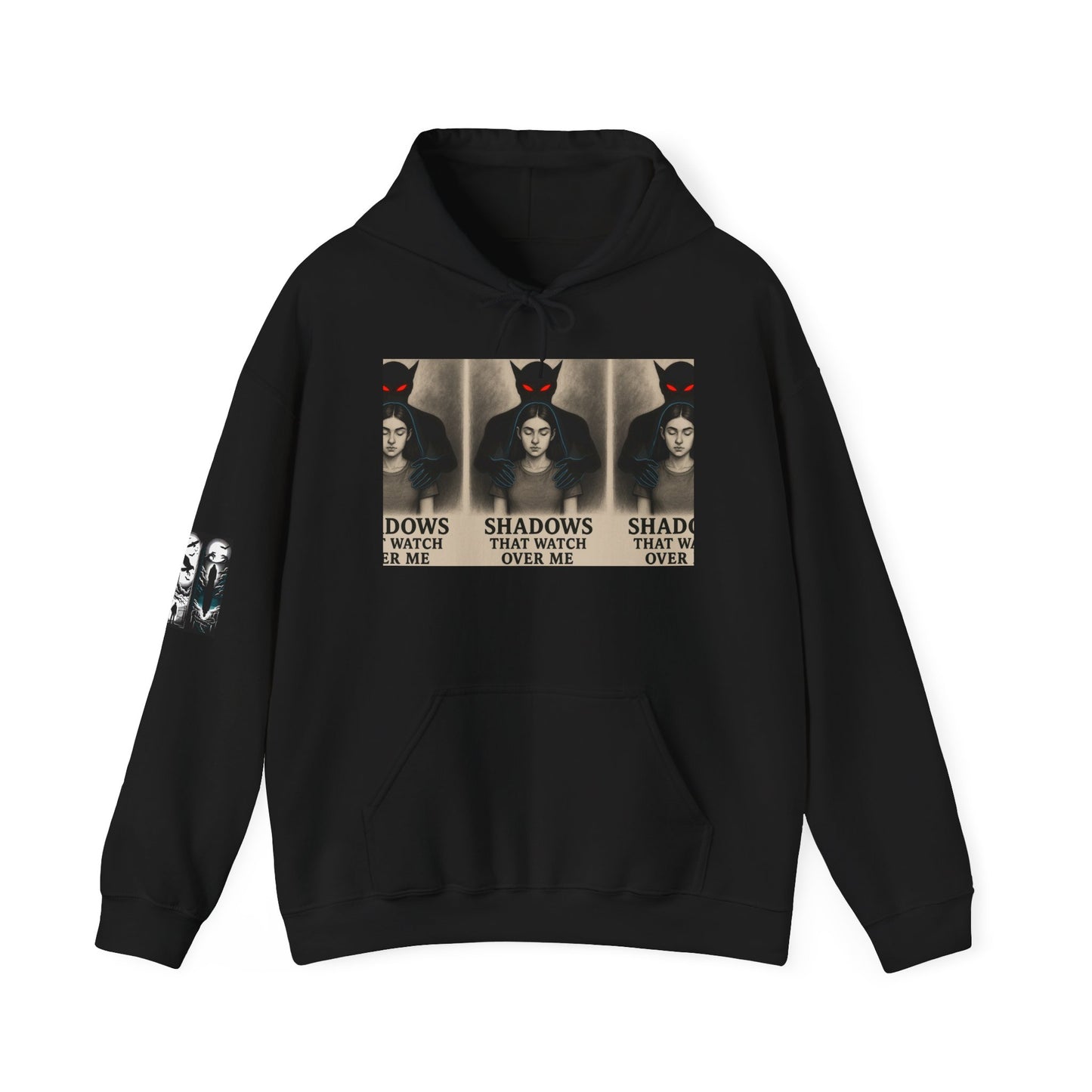 Mystical Shadows Hoodie - Unisex Heavy Blend™, Gothic Sweatshirt, Unique Gift, Halloween Apparel, Cozy Fall Fashion, Statement Piece