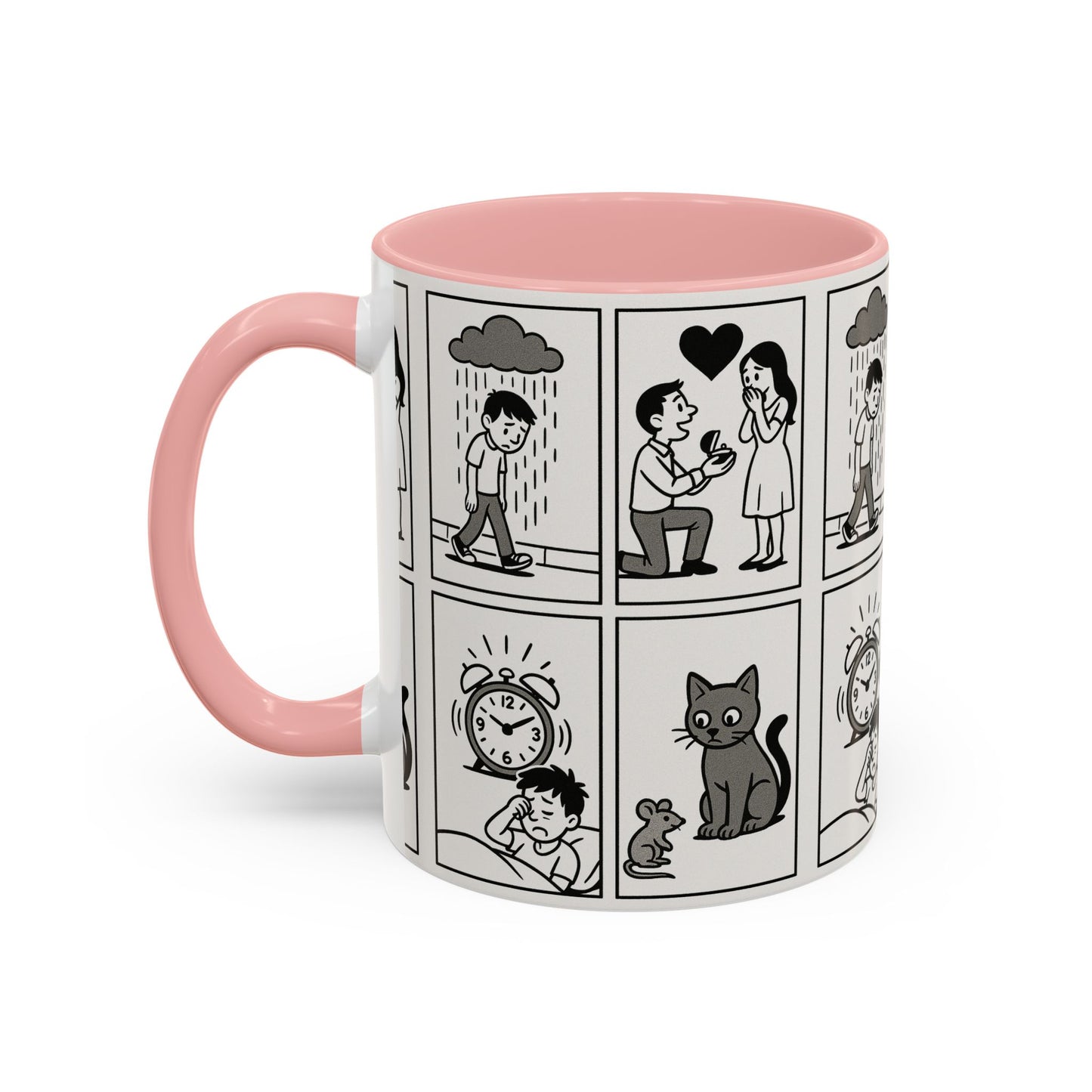 Whimsical Comic Coffee Mug | Funny Gift for Cat Lovers, Unique Kitchen Decor, Perfect for Birthdays or Anniversaries, 11oz & 15oz