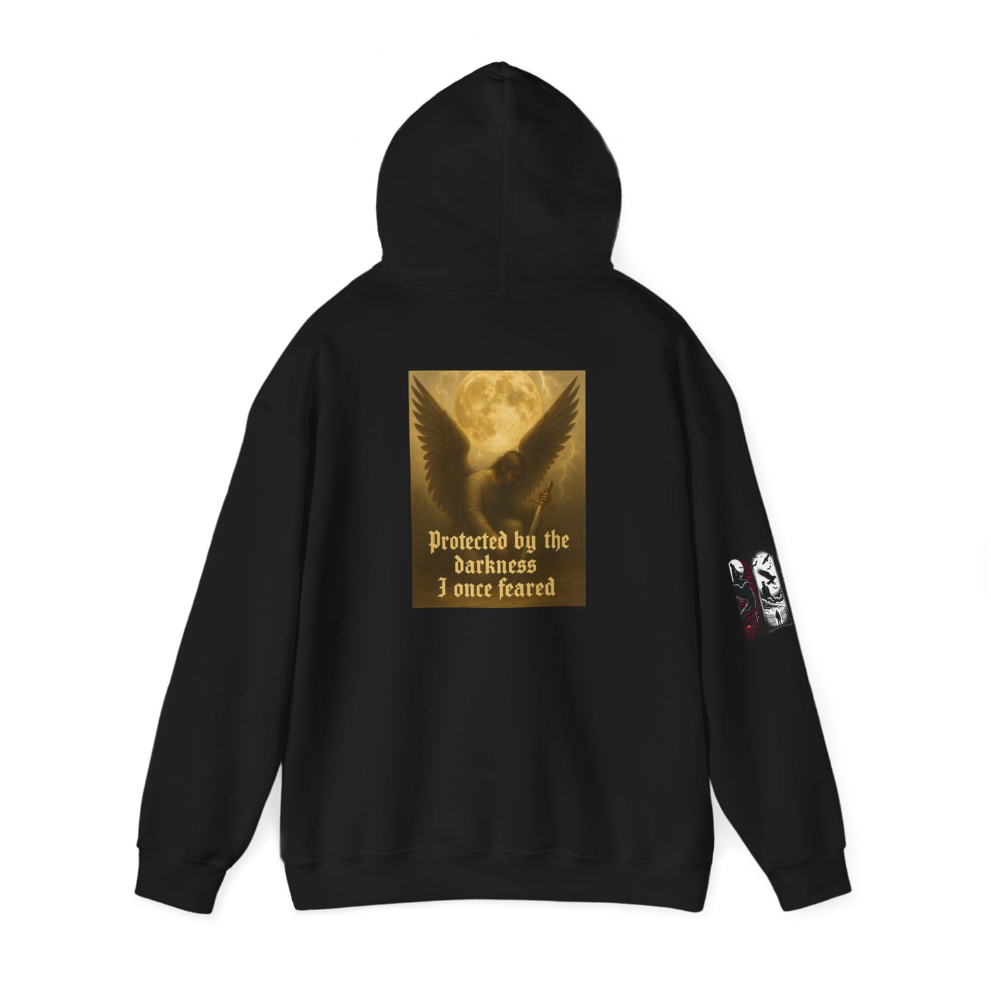 Mystical Shadows Hoodie - Unisex Heavy Blend™, Gothic Sweatshirt, Unique Gift, Halloween Apparel, Cozy Fall Fashion, Statement Piece