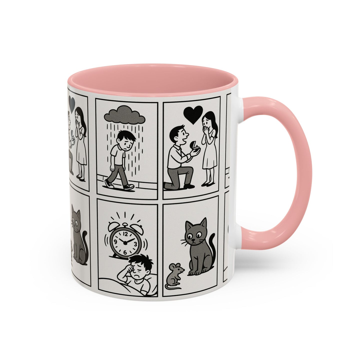 Whimsical Comic Coffee Mug | Funny Gift for Cat Lovers, Unique Kitchen Decor, Perfect for Birthdays or Anniversaries, 11oz & 15oz
