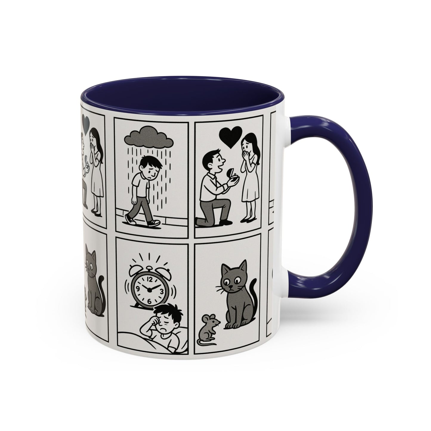 Whimsical Comic Coffee Mug | Funny Gift for Cat Lovers, Unique Kitchen Decor, Perfect for Birthdays or Anniversaries, 11oz & 15oz