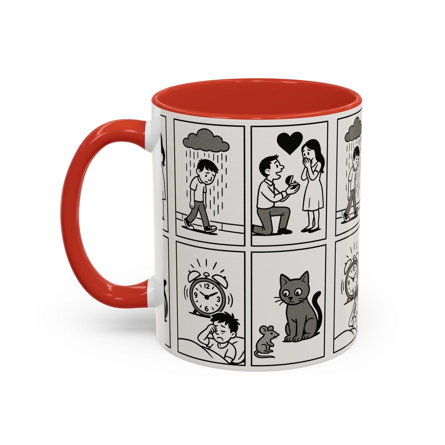 Whimsical Comic Coffee Mug | Funny Gift for Cat Lovers, Unique Kitchen Decor, Perfect for Birthdays or Anniversaries, 11oz & 15oz