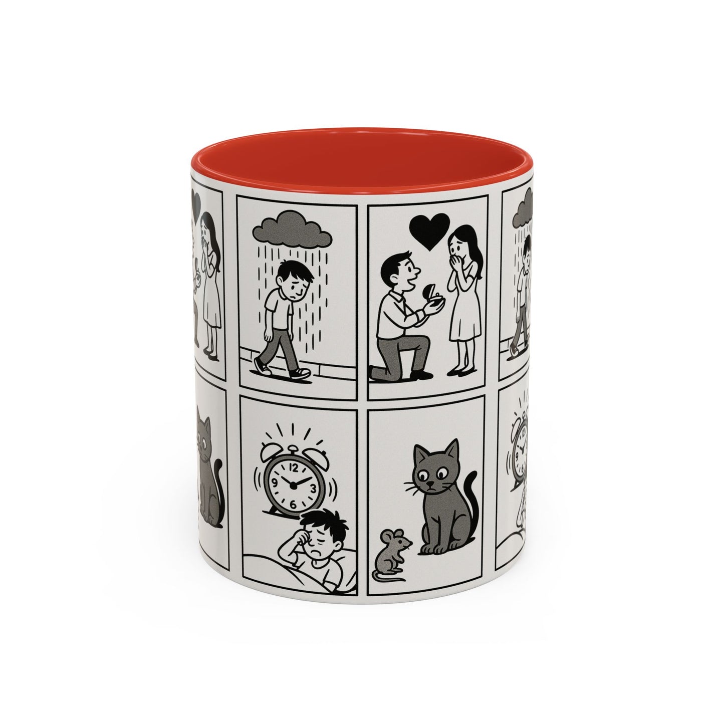 Whimsical Comic Coffee Mug | Funny Gift for Cat Lovers, Unique Kitchen Decor, Perfect for Birthdays or Anniversaries, 11oz & 15oz