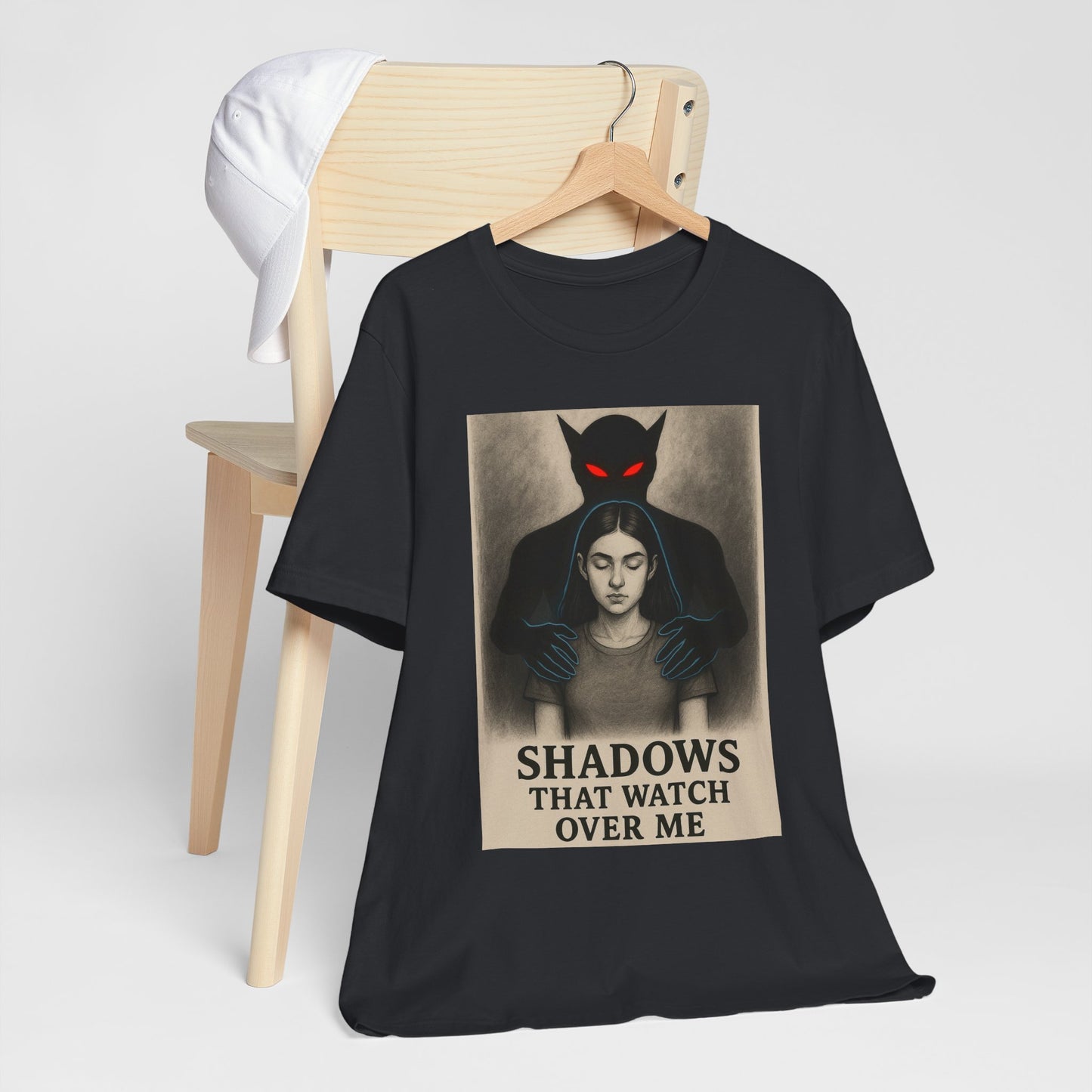 Dark Fantasy Unisex Tee - Shadows That Watch, Protector Shirt, Gothic T-Shirt, Statement Tee, Edgy Wear