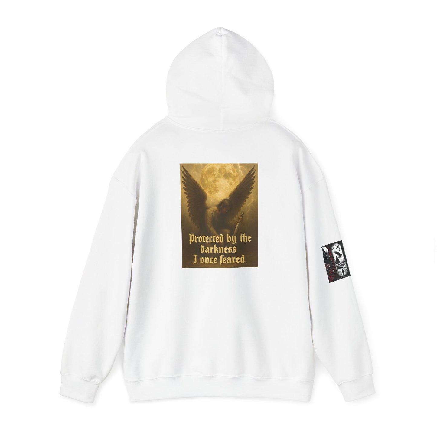Mystical Shadows Hoodie - Unisex Heavy Blend™, Gothic Sweatshirt, Unique Gift, Halloween Apparel, Cozy Fall Fashion, Statement Piece