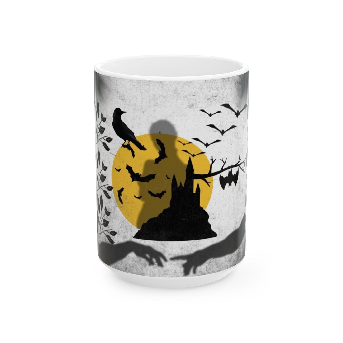Spooky Vibes Ceramic Mug - Perfect for Halloween, Coffee Lovers, Haunted House Decor, Gift for Friends, Fall Beverages