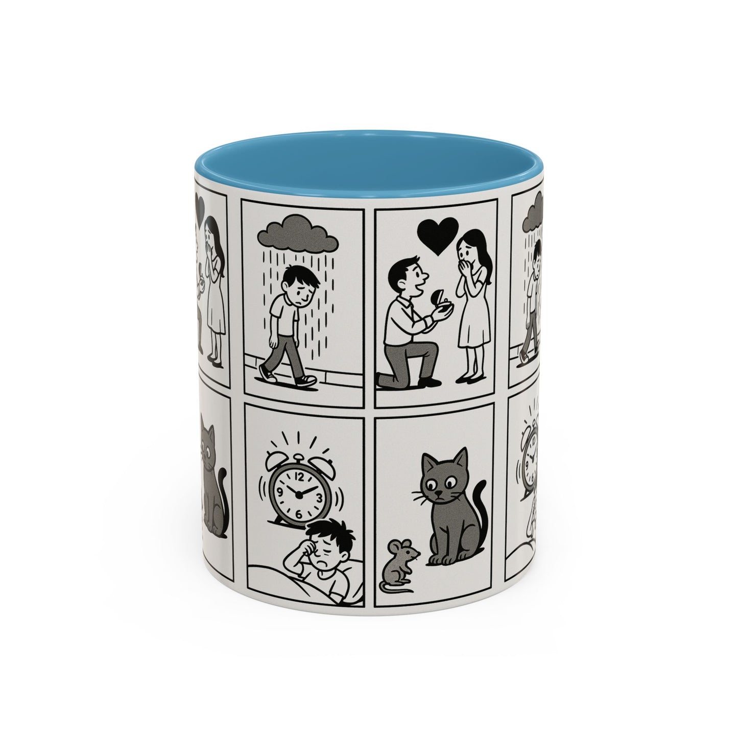 Whimsical Comic Coffee Mug | Funny Gift for Cat Lovers, Unique Kitchen Decor, Perfect for Birthdays or Anniversaries, 11oz & 15oz