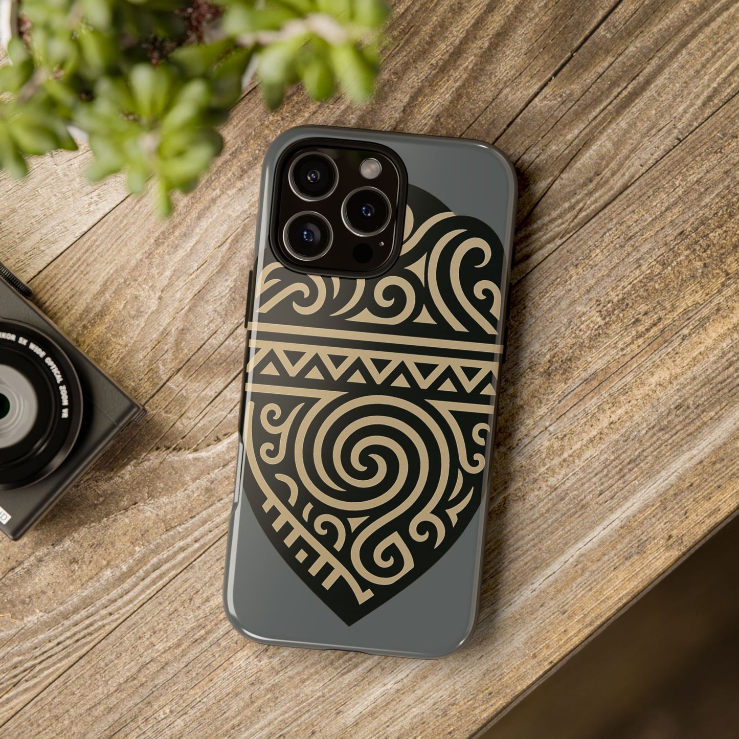 Tribal Shield Phone Case, Tough Cases, Boho Style, Unique Gift for Her, Protective Cover for iPhone, Vintage Design