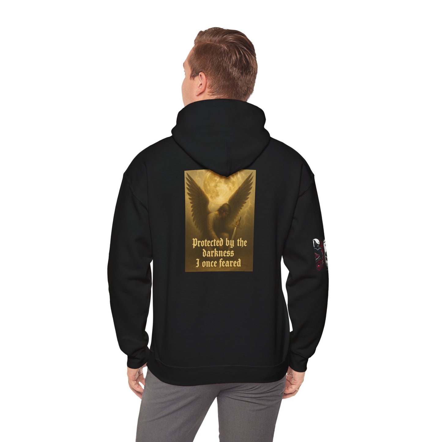 Mystical Shadows Hoodie - Unisex Heavy Blend™, Gothic Sweatshirt, Unique Gift, Halloween Apparel, Cozy Fall Fashion, Statement Piece