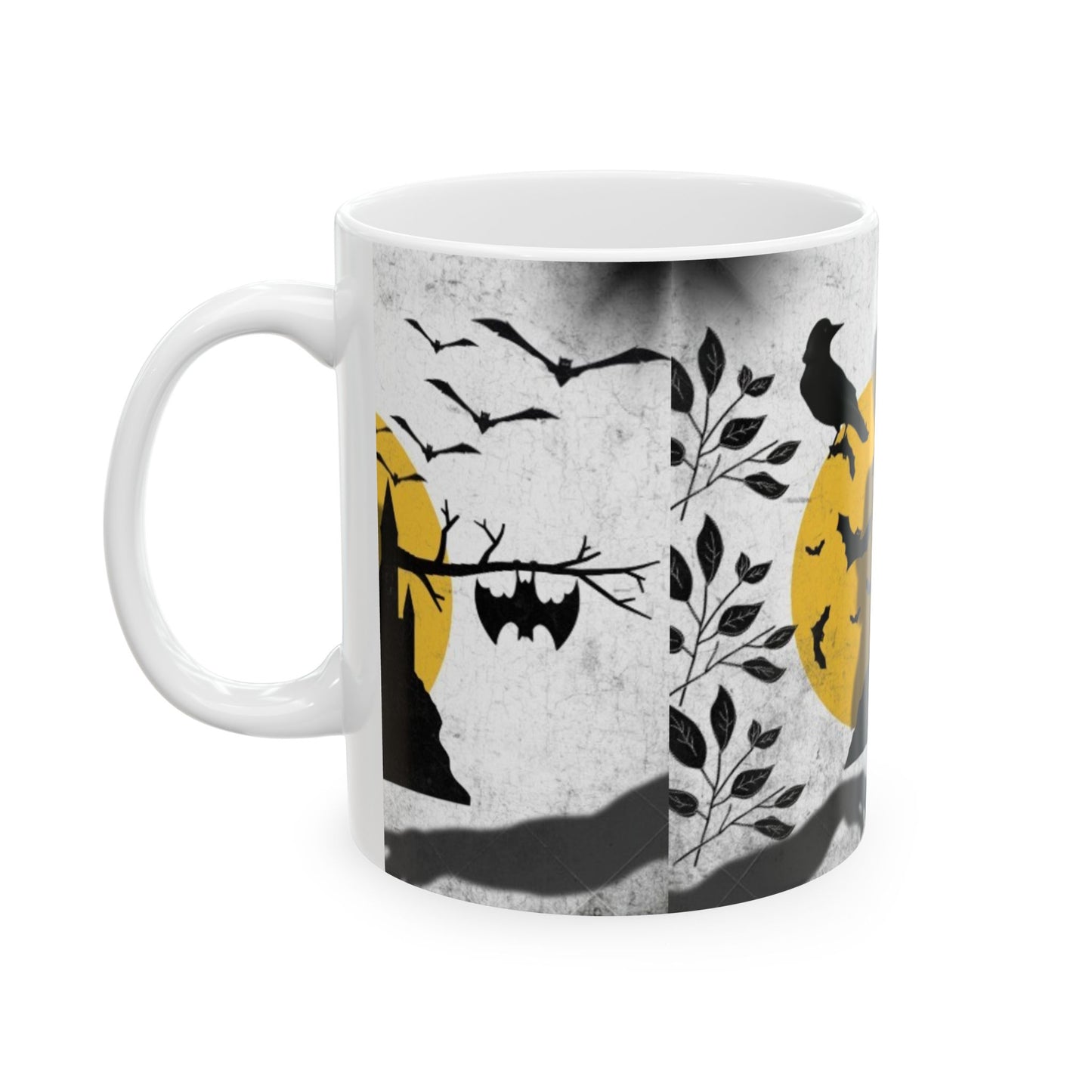 Spooky Vibes Ceramic Mug - Perfect for Halloween, Coffee Lovers, Haunted House Decor, Gift for Friends, Fall Beverages