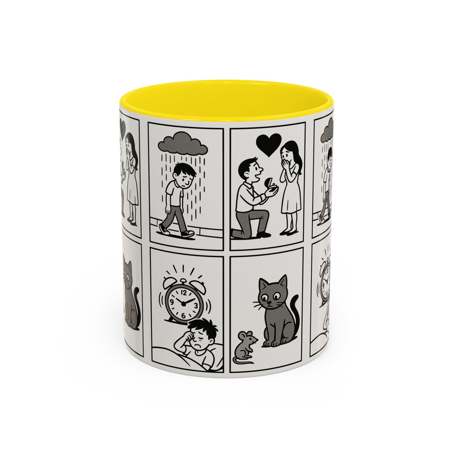 Whimsical Comic Coffee Mug | Funny Gift for Cat Lovers, Unique Kitchen Decor, Perfect for Birthdays or Anniversaries, 11oz & 15oz