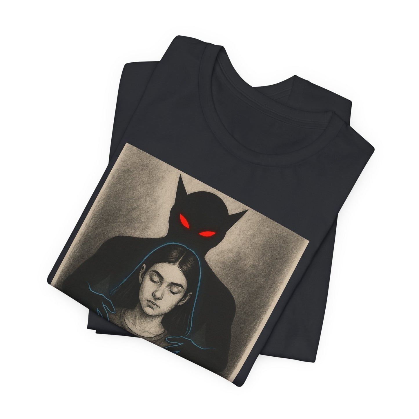 Dark Fantasy Unisex Tee - Shadows That Watch, Protector Shirt, Gothic T-Shirt, Statement Tee, Edgy Wear