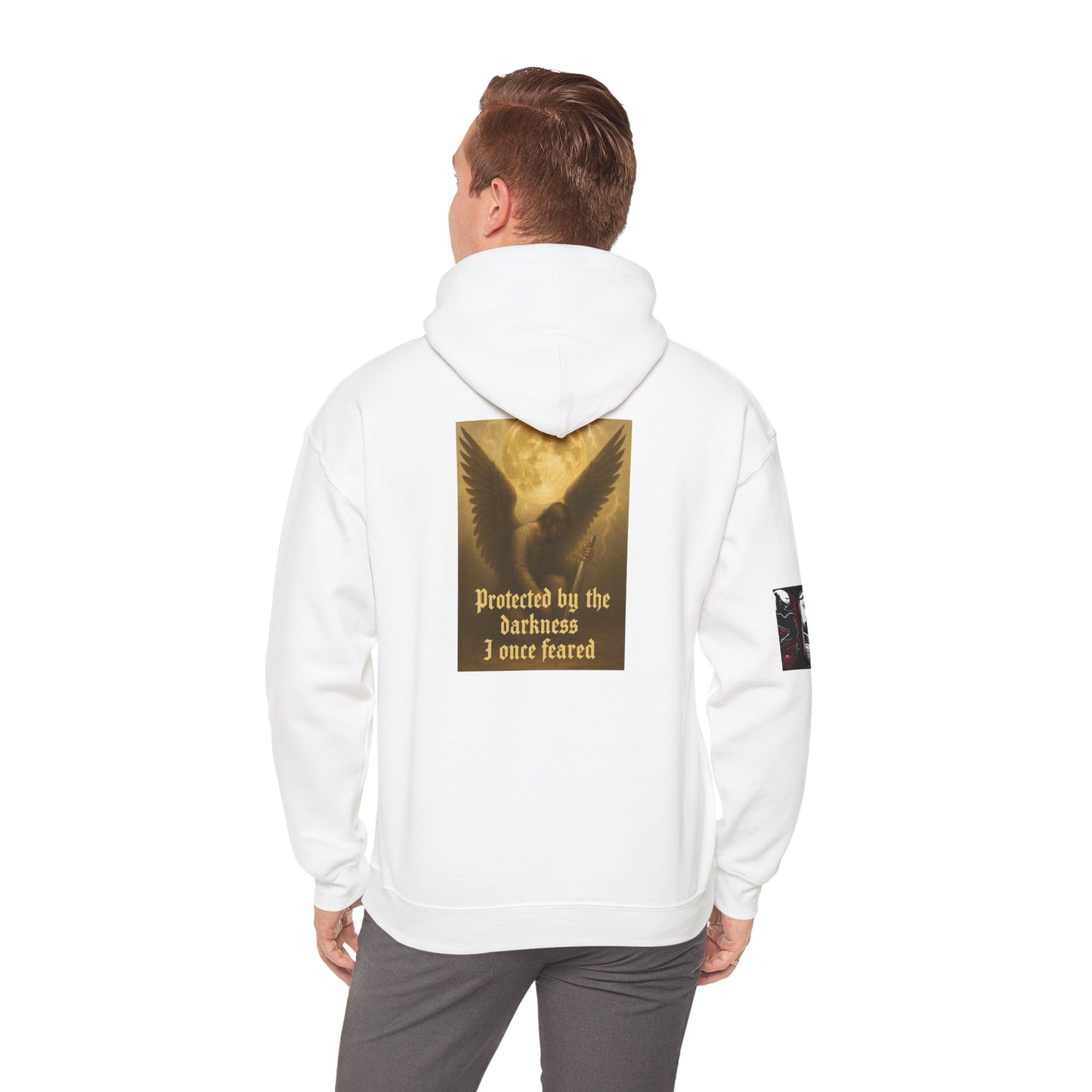 Mystical Shadows Hoodie - Unisex Heavy Blend™, Gothic Sweatshirt, Unique Gift, Halloween Apparel, Cozy Fall Fashion, Statement Piece