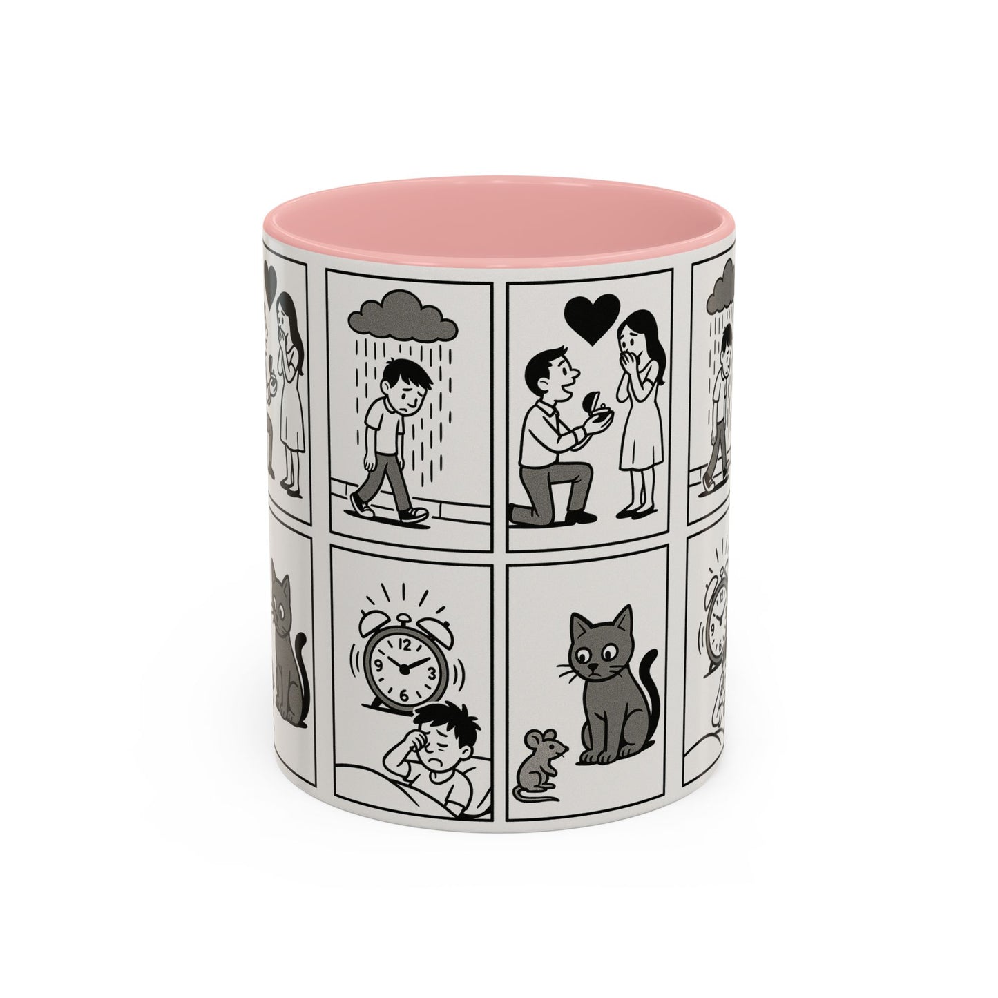 Whimsical Comic Coffee Mug | Funny Gift for Cat Lovers, Unique Kitchen Decor, Perfect for Birthdays or Anniversaries, 11oz & 15oz