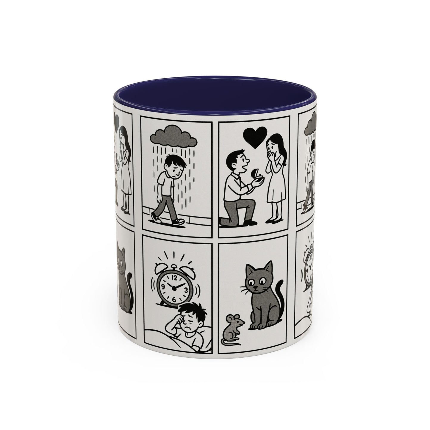Whimsical Comic Coffee Mug | Funny Gift for Cat Lovers, Unique Kitchen Decor, Perfect for Birthdays or Anniversaries, 11oz & 15oz