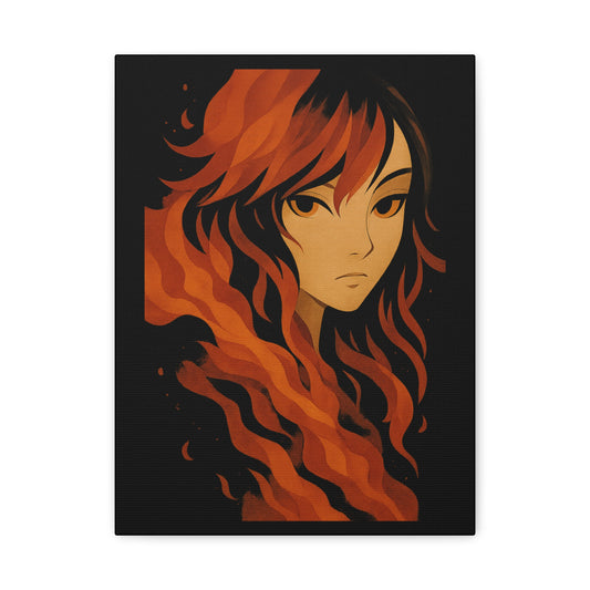 Fire-Inspired Canvas Wall Art – Stunning Home Decor, Modern Artwork, Unique Gift Idea, Bedroom Wall Accent