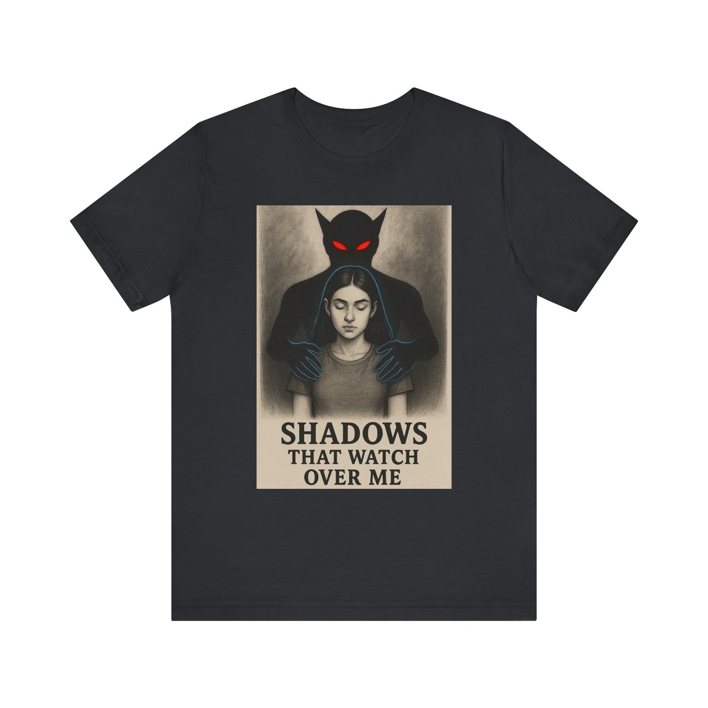 Dark Fantasy Unisex Tee - Shadows That Watch, Protector Shirt, Gothic T-Shirt, Statement Tee, Edgy Wear