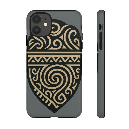 Tribal Shield Phone Case, Tough Cases, Boho Style, Unique Gift for Her, Protective Cover for iPhone, Vintage Design