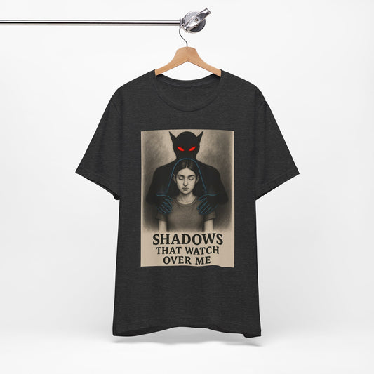 Dark Fantasy Unisex Tee - Shadows That Watch, Protector Shirt, Gothic T-Shirt, Statement Tee, Edgy Wear