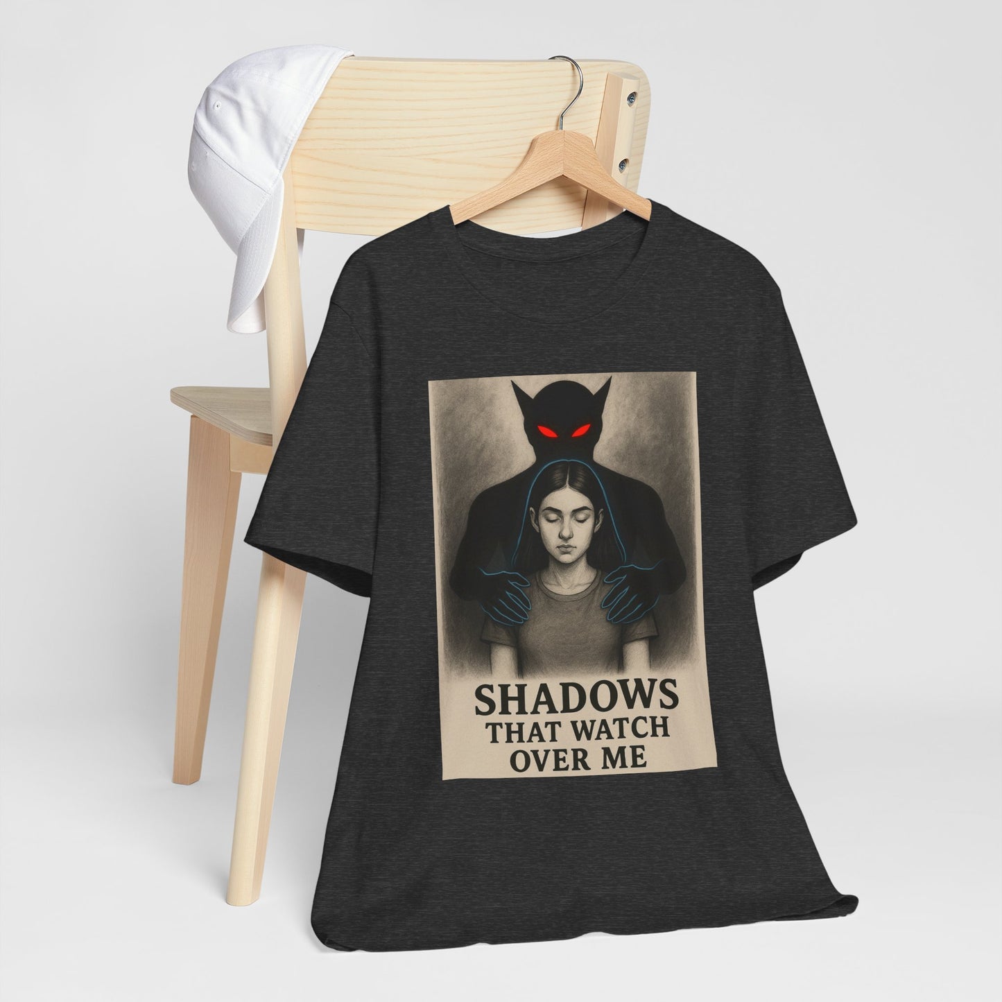 Dark Fantasy Unisex Tee - Shadows That Watch, Protector Shirt, Gothic T-Shirt, Statement Tee, Edgy Wear