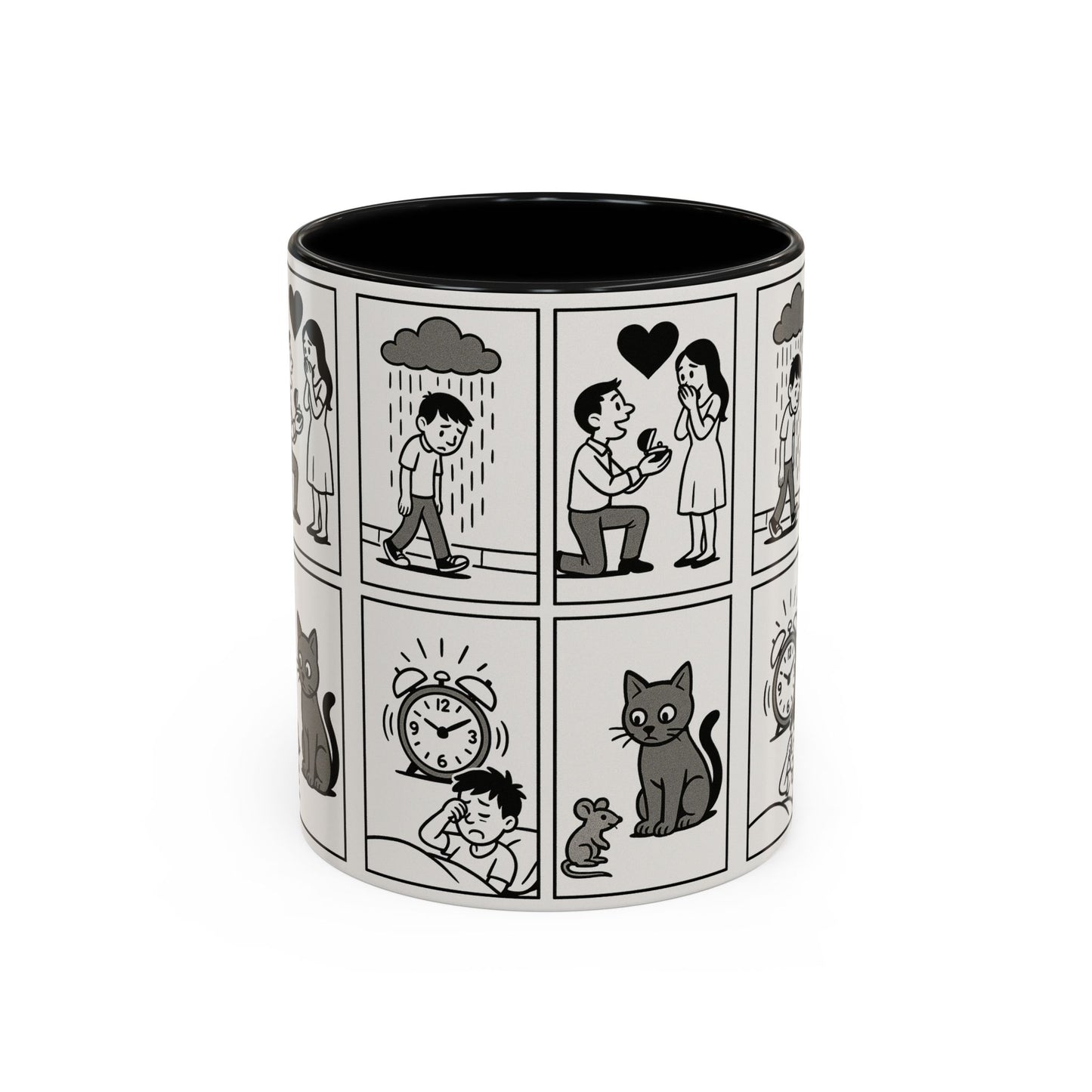Whimsical Comic Coffee Mug | Funny Gift for Cat Lovers, Unique Kitchen Decor, Perfect for Birthdays or Anniversaries, 11oz & 15oz