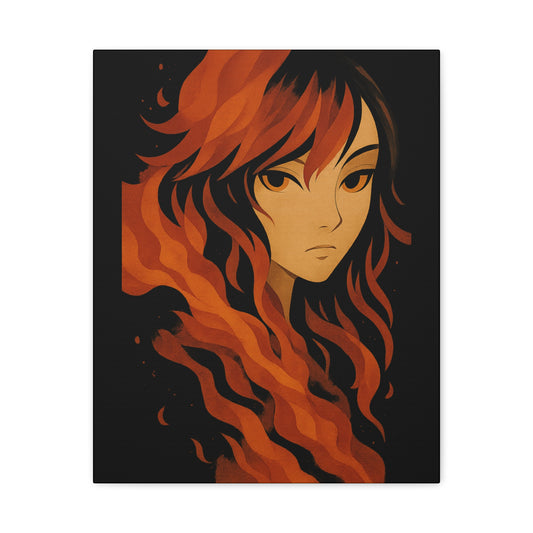 Fire-Inspired Canvas Wall Art – Stunning Home Decor, Modern Artwork, Unique Gift Idea, Bedroom Wall Accent